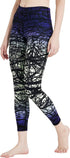 Women's Yoga Pants Printed Running Tights,Workout Running Leggings Tummy Control